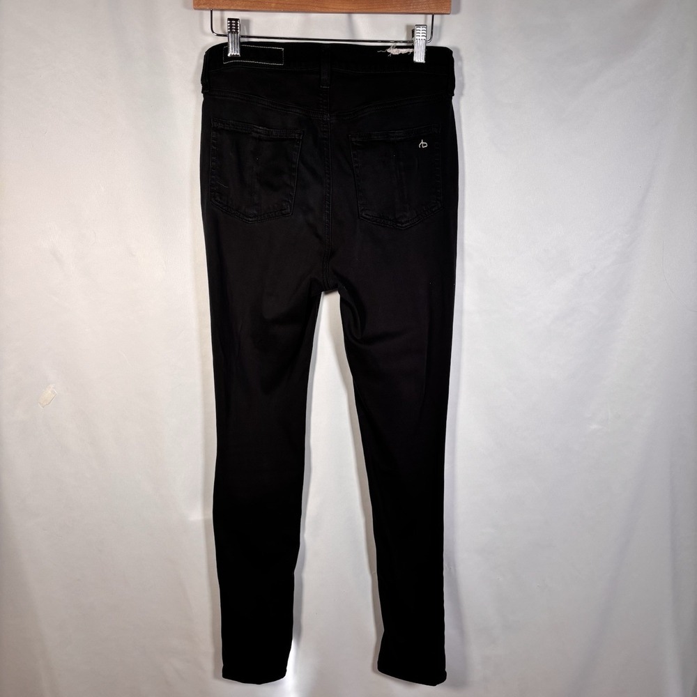 Rag Bone Jeans Womens 27 High Rise Ankle Skinny Denim Black Classic Chic Stretch - Picture 2 of 9